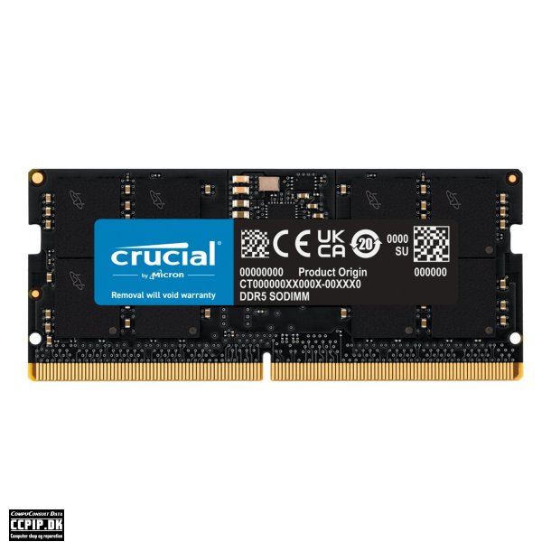 Crucial DDR5  16GB 4800MHz CL40  Ikke-ECC SO-DIMM  262-PIN