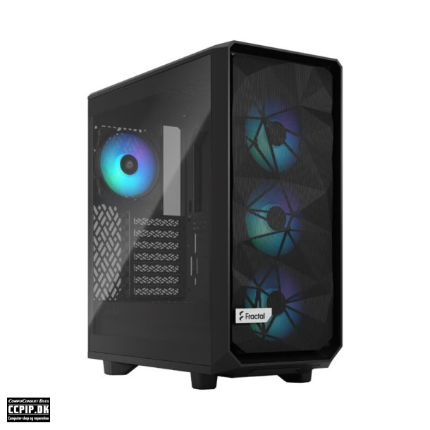 Fractal Design Meshify 2 Compact Lite Trn ATX Ingen strmforsyning Sort