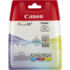 Canon CLI 521 Multipack Gul Cyan Magenta