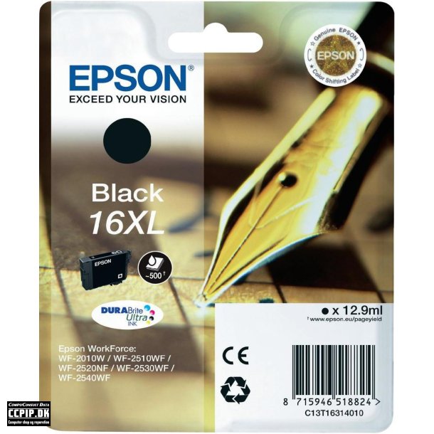 Epson 16XL Sort 500 sider