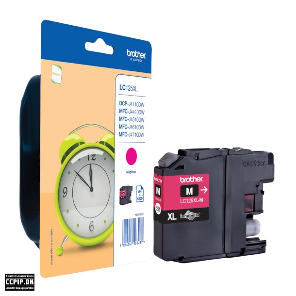 Brother LC 125XLM Magenta 1200 sider