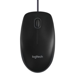 Logitech B100 Optisk Kabling Sort