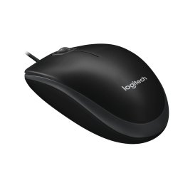 Logitech B100 Optisk Kabling Sort