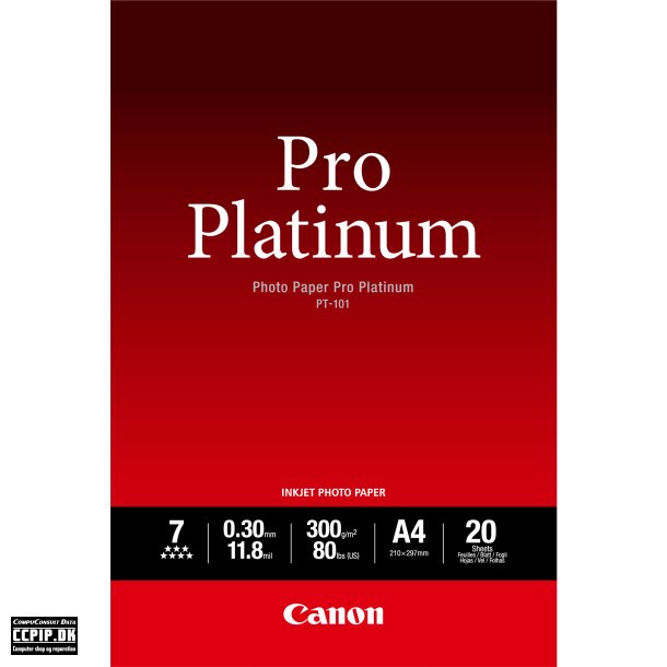 Canon  Pro Platinum Fotopapir A4 (210 x 297 mm) 20ark
