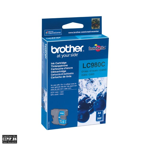 Brother LC 980C Cyan 260 sider