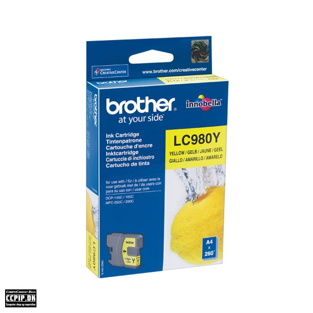 Brother LC 980Y Gul 260 sider