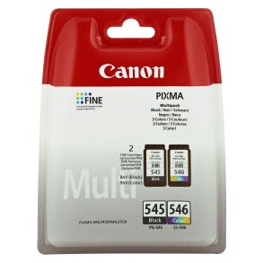 Canon PG 545 / CL-546 Multipack Sort Farve (cyan, magenta, gul) 180 sider