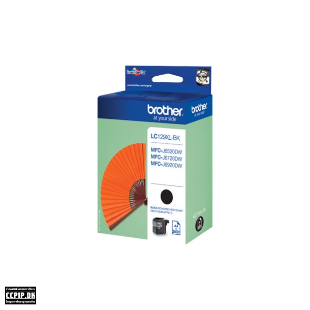 Brother LC 129XLBK Sort 2400 sider