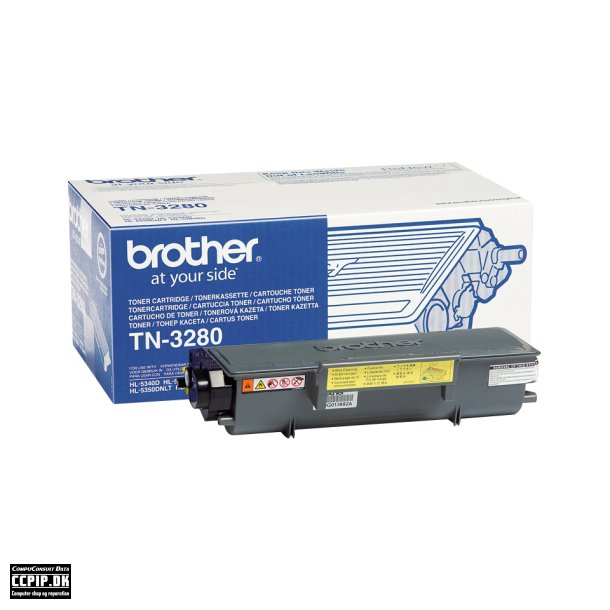 Brother TN 3280 Sort 8000 sider