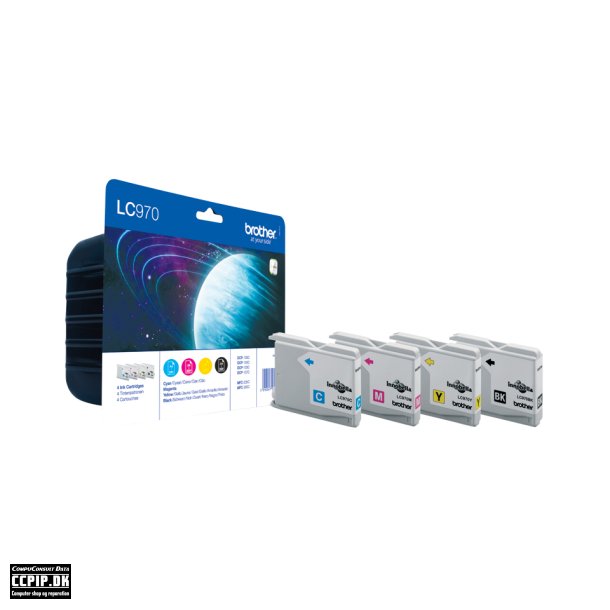 Brother LC 970 Value Pack Sort Gul Cyan Magenta