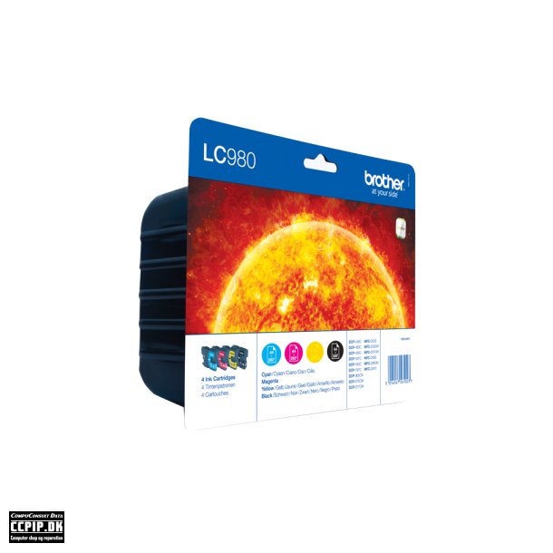 Brother LC 980VALBPDR Sort Gul Cyan Magenta