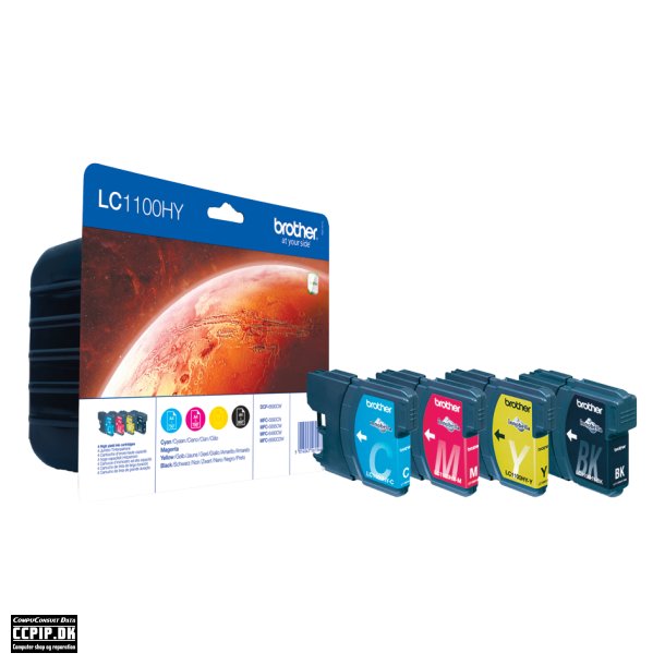 Brother LC 1100HY Value Pack Sort Gul Cyan Magenta