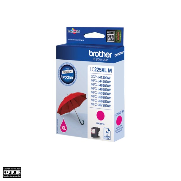 Brother LC 225XLM Magenta 1200 sider