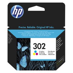 HP 302 Farve (cyan, magenta, gul)