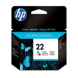 HP 22 Farve (cyan, magenta, gul) 138 sider