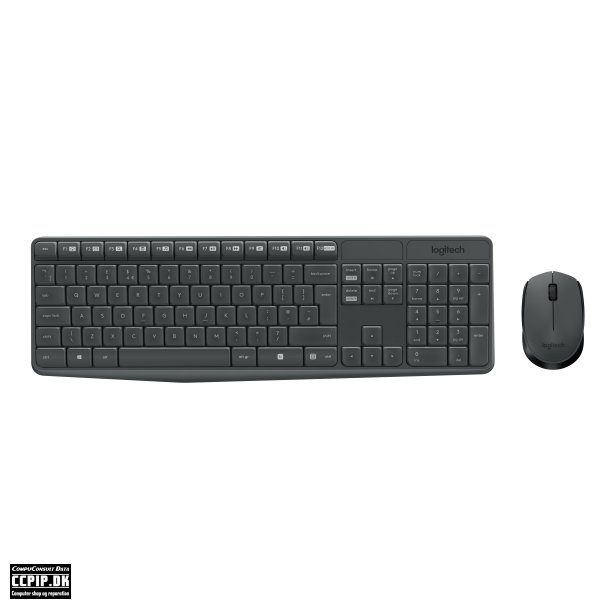 Logitech MK235 Tastatur og mus-st Trdls Pan nordisk