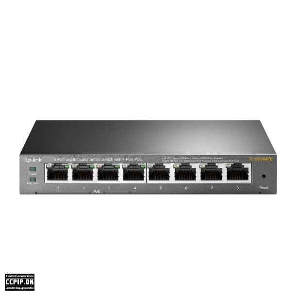 TP-Link Easy Smart TL-SG108PE Switch 8-porte Gigabit  PoE
