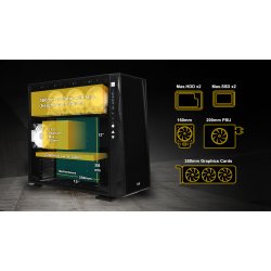 309 GAMING EDITION MID-TOWER SORT MED PROGRAMBAR RGB FRONT 