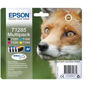 Epson T1285 Multipack Sort Gul Cyan Magenta