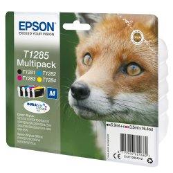 Epson T1285 Multipack Sort Gul Cyan Magenta