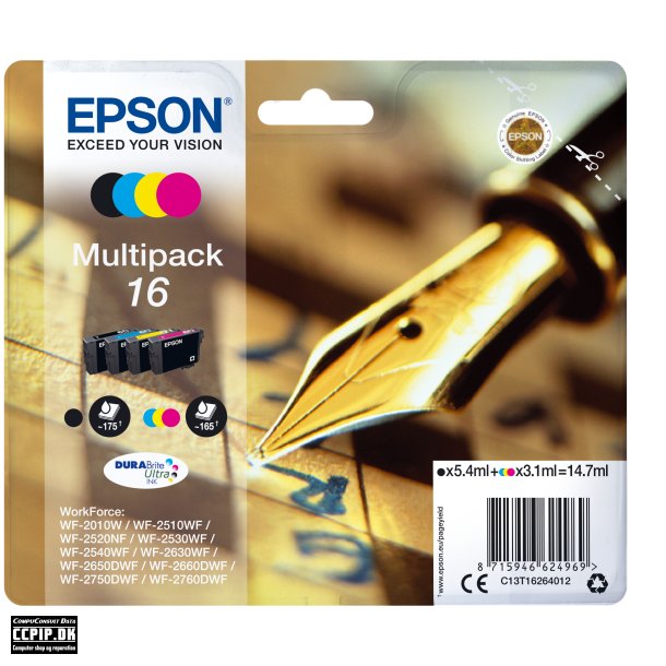 Epson 16 Multipack Sort Gul Cyan Magenta