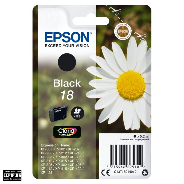 Epson 18 Sort 175 sider