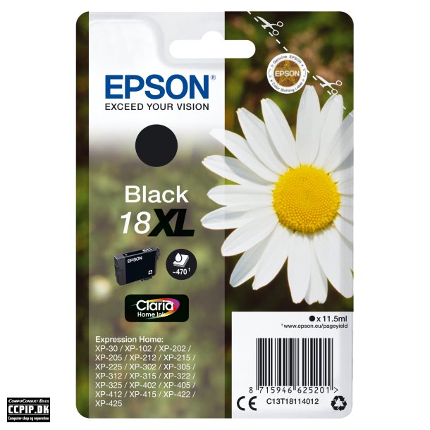 Epson 18XL Sort 470 sider