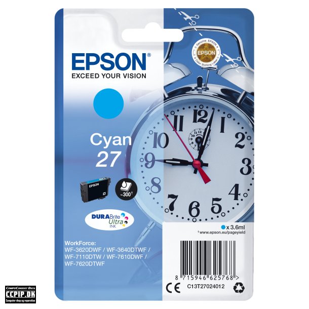 Epson 27 Cyan 300 sider