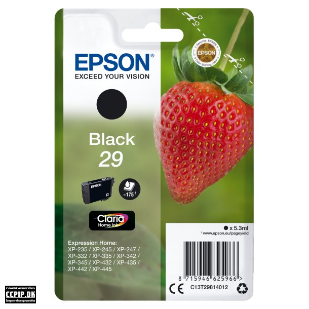 Epson 29 Sort 175 sider