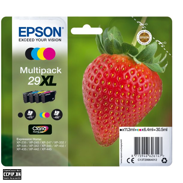 Epson 29XL Multipack Sort Gul Cyan Magenta