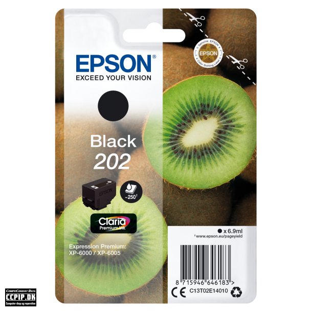Epson 202 Sort 250 sider