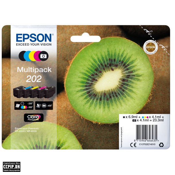 Epson Multipack 202 Sort Gul Cyan Magenta Foto-sort