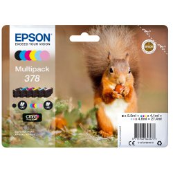 Epson Multipack 378 Sort Gul Cyan Magenta Lys magenta Lys cyan