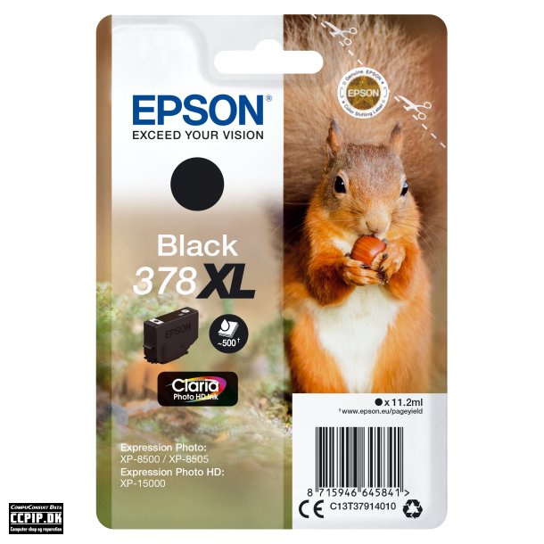 Epson 378XL Sort 500 sider