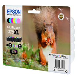 Epson 378XL Multipack Sort Gul Cyan Magenta Lys magenta Lys cyan