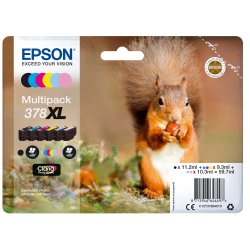 Epson 378XL Multipack Sort Gul Cyan Magenta Lys magenta Lys cyan