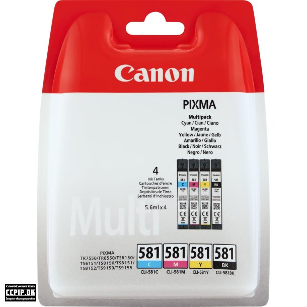 Canon CLI 581 BK/ Multi Pack Sort Gul Cyan Magenta