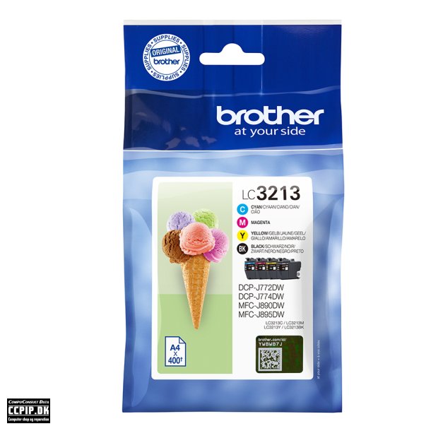 Brother LC 3213 Sort Gul Cyan Magenta 400 sider