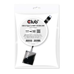 Club 3D USB 3.1 Type C to HDMI 2.0 UHD 4K Active Adapter Ekstern videoadapter