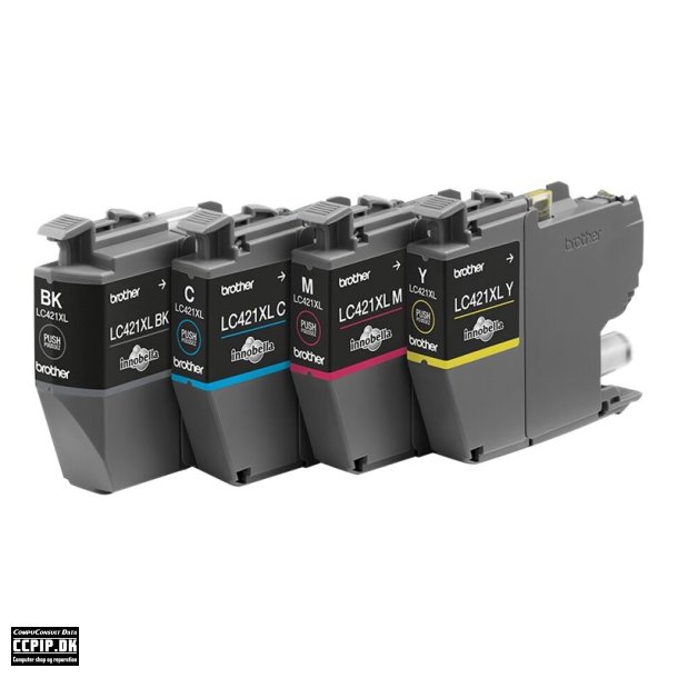 BROTHER LC421VAL 4pack Ink Cartridge up to 500 pages with DR Security Tag