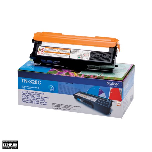 Brother TN 328C Cyan 6000 sider