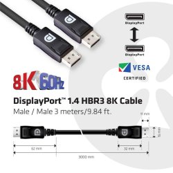 Club 3D DisplayPort kabel 3m