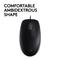 Logitech B110 Silent Optisk Kabling Sort