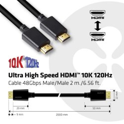 Club 3D HDMI-kabel 2m Sort