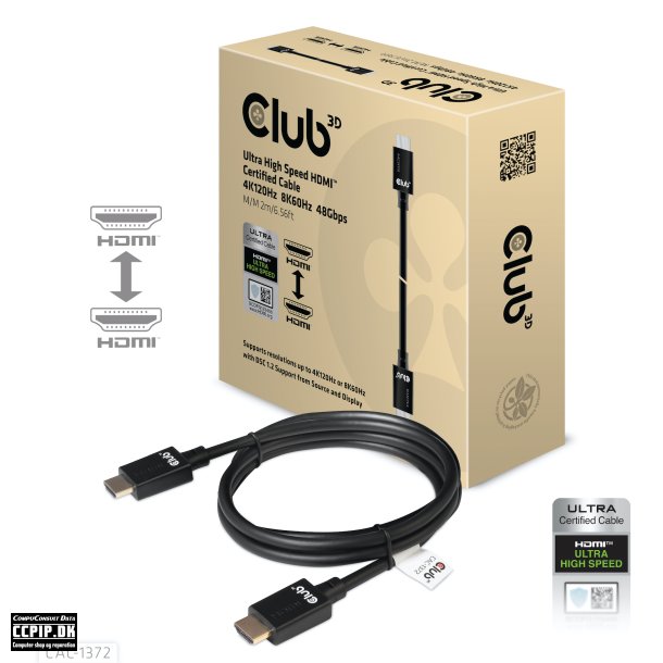 Club 3D HDMI-kabel 2m Sort