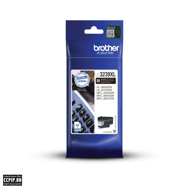 Brother LC 3239XLBK Sort 6000 sider