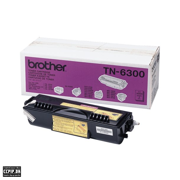 Brother TN 6300 Sort 3000 sider