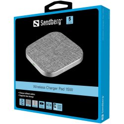 Sandberg Trdls opladningsmtte 15Watt 24 pin USB-C