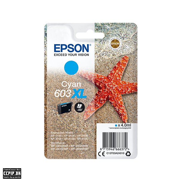 Epson 603XL Cyan 350 sider