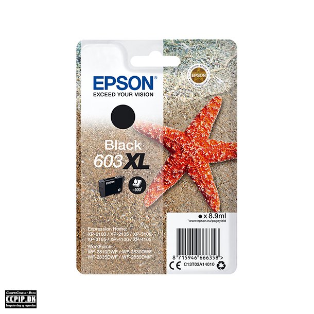 Epson 603XL Sort 500 sider